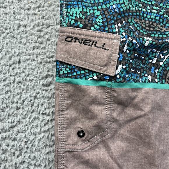 O’NEILL HYPERFREAK BOARDSHORTS MENS 44 BLUE GREEN DRAWSTRING NWT NEW 11” INSEAM - Picture 2 of 11